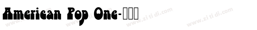 American Pop One字体转换